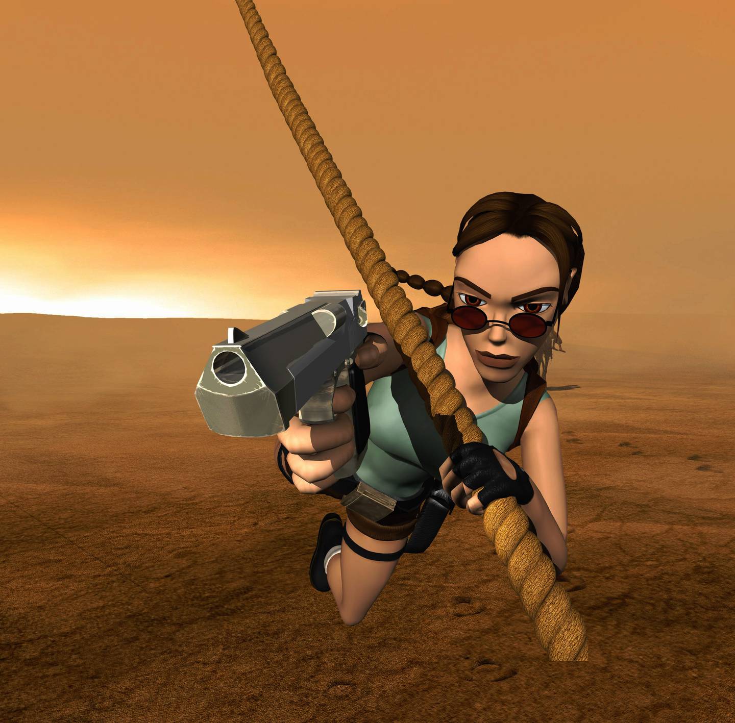 Lara Croft i digital versjon anno 1999, i en oppfølger til det populære PlayStation-spillet «Tomb Raider» fra 1996.