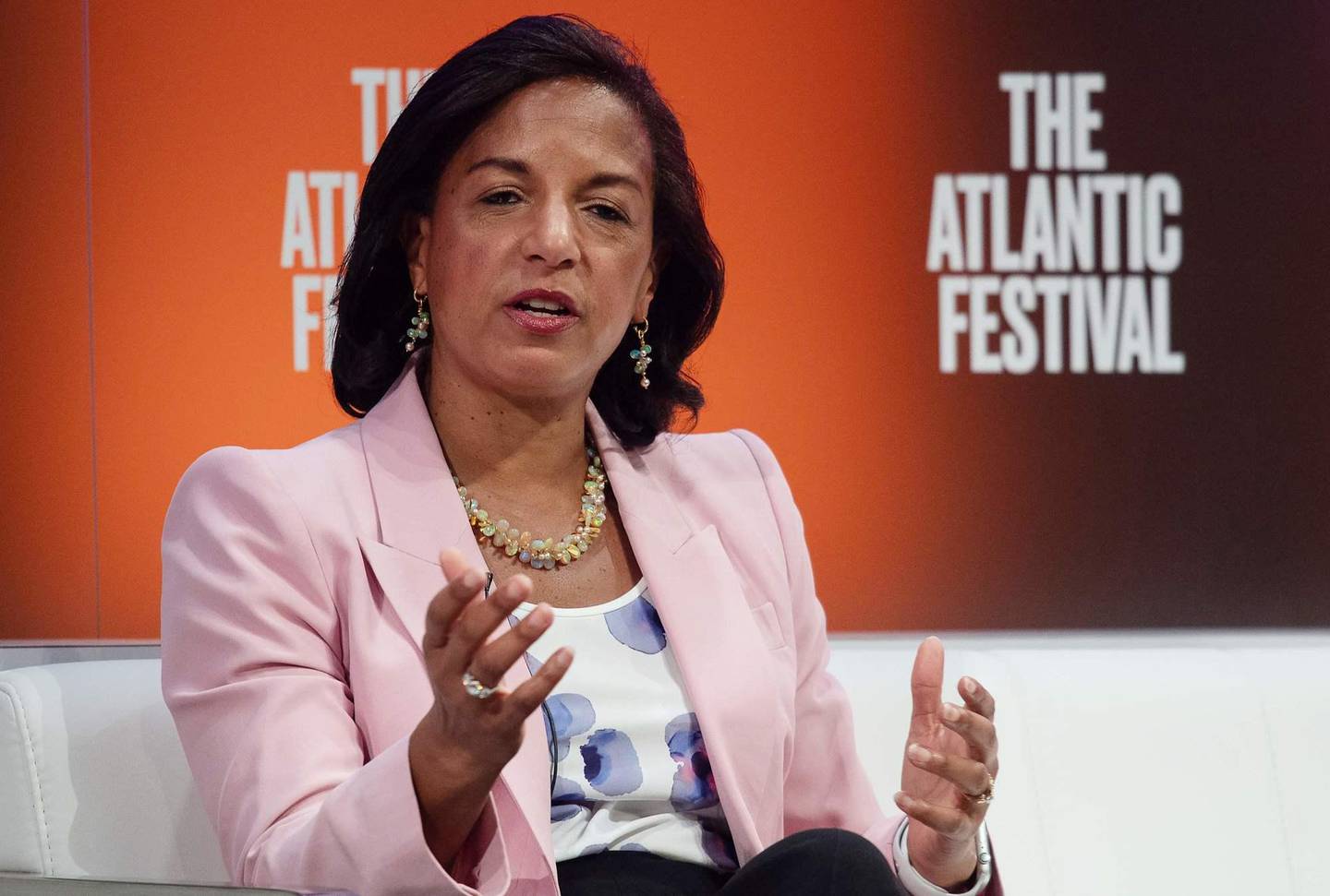 Former National Security Advisor Susan Rice speaks at the Atlantic Festival in Washington, DC, on September 25, 2019. (Photo by NICHOLAS KAMM / AFP)