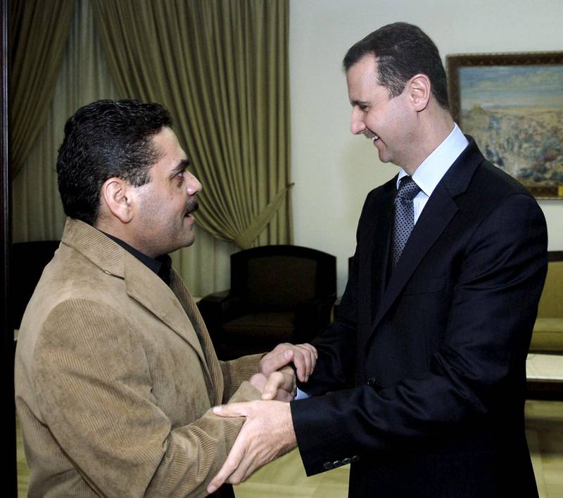 ALLIERTE: Samir Qantar skal ha vært en lederskikkelse i en av militsgruppene som kjemper for Syrias president Bashar al-Assad (t.h.). Her fra 2008. FOTO: NTB SCANPIX