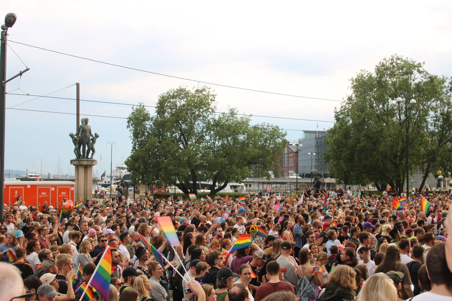 Pride-markering på Rådhusplassen