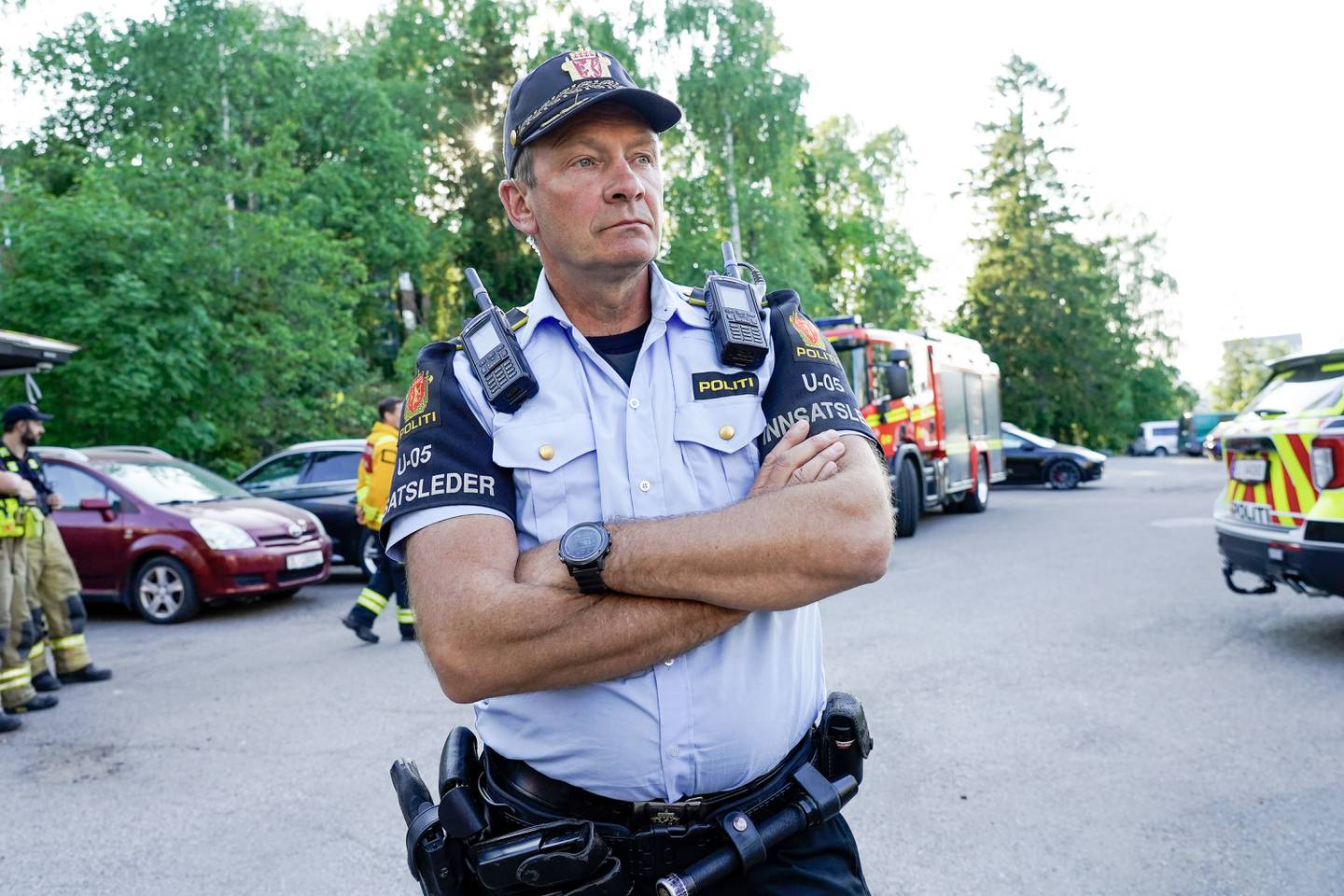 Innsatsleder Tore Barstad vil ikke gå inn på om det aktuelle stoffet kan knyttes til bruk i terrorhandlinger.