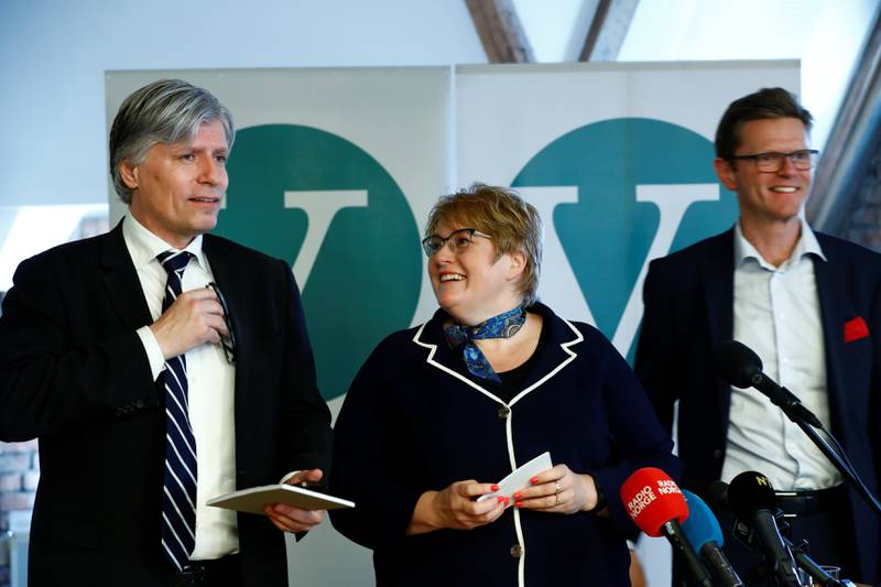 Toppledelsen i Venstre inviterer i helgen til landsmøte i Ålesund. Nestleder Ola Elvestuen, leder Trine Skei Grande og nestleder Terje Breivik.