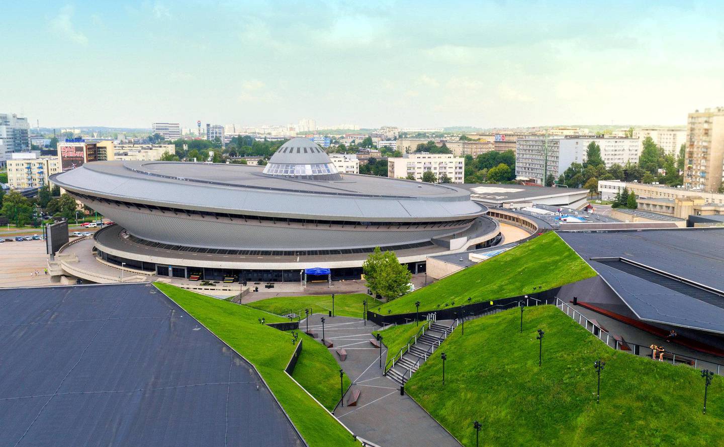 møtested: Denne UFO-lignende bygningen blir sentral under klimaforhandlingene i Katowice. FOTO: KATOWICE.EU