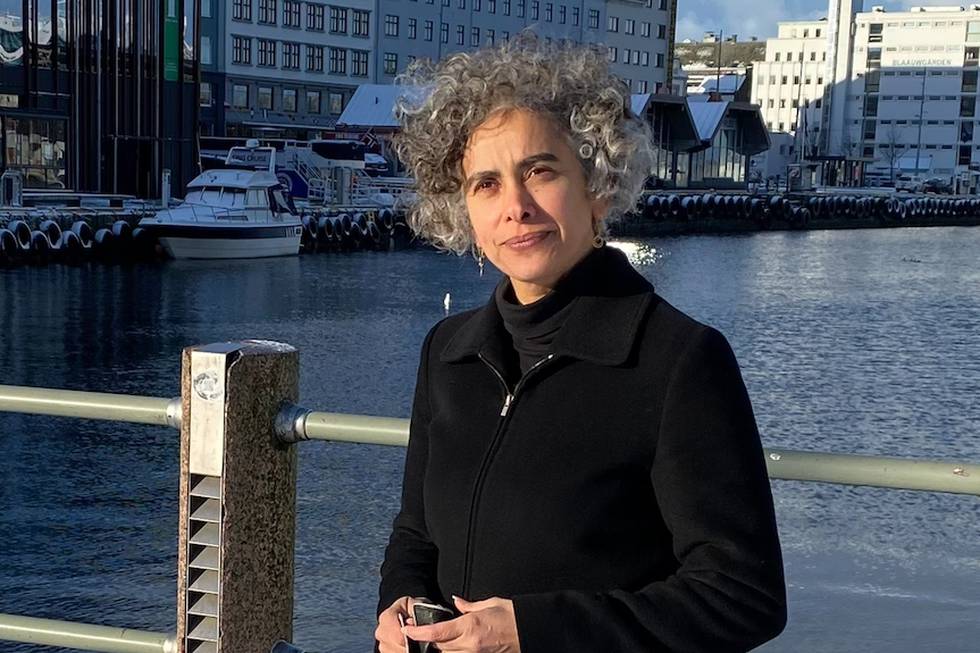 Den palestinske forfatteren Adania Shibli på norgesbesøk, februar 2022.
