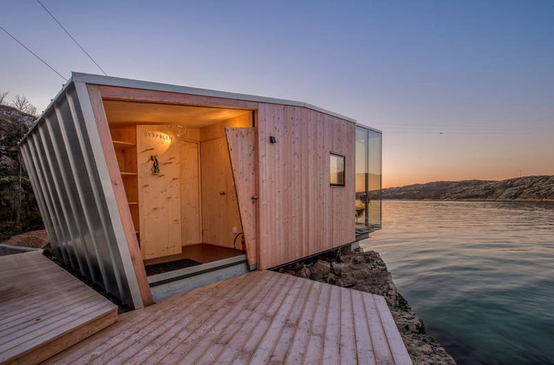 Arkitekt Snorre Stinessen har tegnet hyttene som er en sentral del av Børge Ouslands Manshausen Island Resort i Steigen i Nordland. 