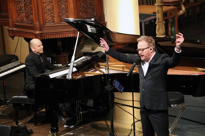 Sigvart Dagsland med sine sanger utvalgt og bearbeidet av jazzpianist Tord Gustavsen fredag kveld. Foto: Stein Roger Fossmo