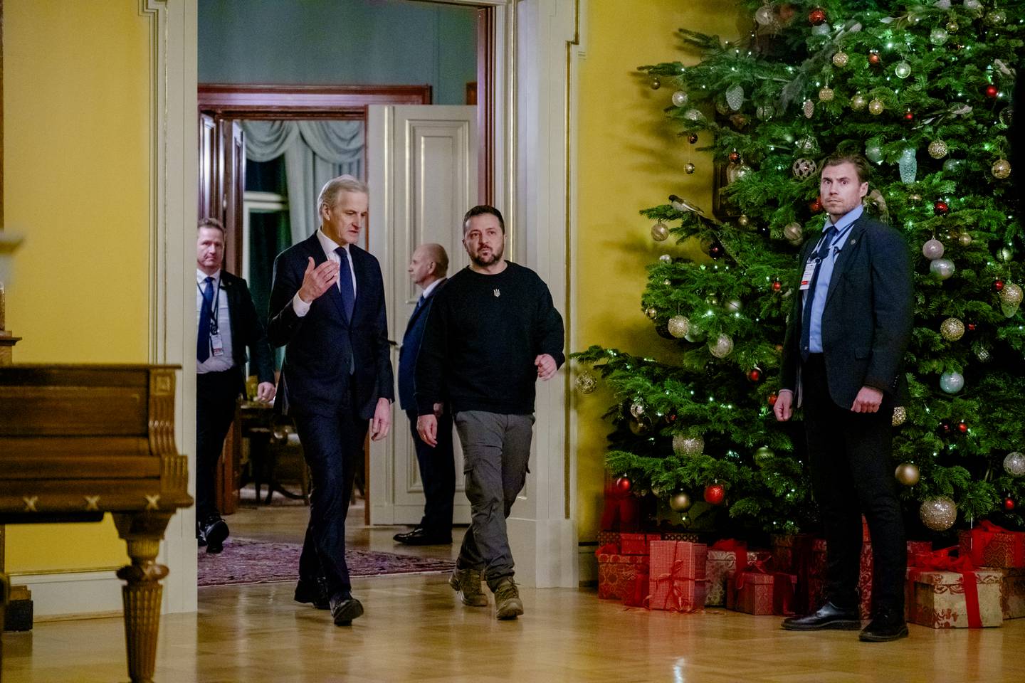 Ukrainas president Volodymyr Zelenskyj var nylig på Oslo-besøk, der han møtte blant andre statsminister Jonas Gahr Støre.