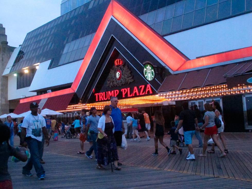 This July 24, 2014 photo shows the former Trump Plaza casino in Atlantic City, N.J. On Wednesday, Dec. 16, 2020, Atlantic City Mayor Marty Small announced the city will auction off the right to push the button to dynamite the former casino, which is now closed, to raise money for a local youth charity. (AP Photo/Wayne Parry) Sent from Mail for Windows 10