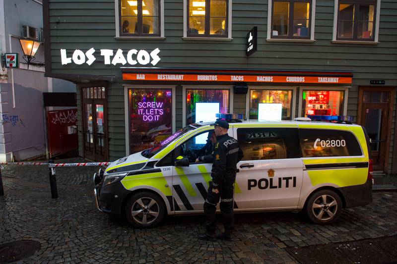 Stavanger 20201218. 
En mann ble skutt inne på resturanten Los Tacos i Stavanger. To menn er siktet.
Foto: Carina Johansen / NTB
