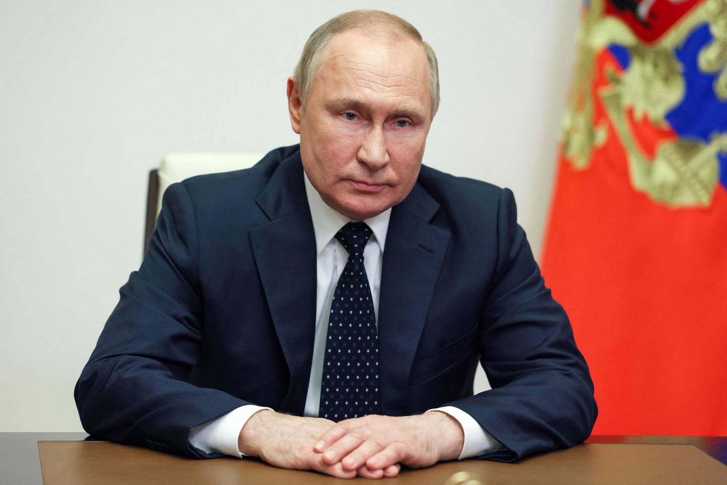 Russland har lidd store tap så langt. Her  president Vladimir Putin.