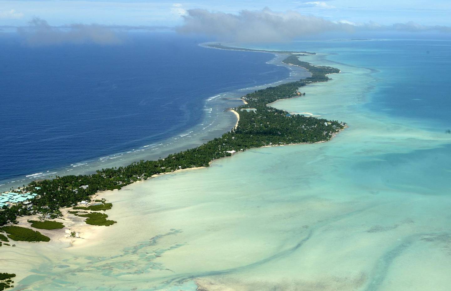  Tarawa atoll, Kiribati, is seen in this aerial view, March 30, 2004. (AP Photo/Richard Vogel)