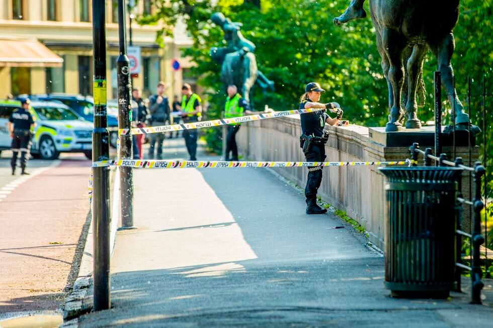 Mannen som tirsdag ble drept av politiet knivstakk i 2019 en mann på Ankerbrua på Grünerløkka i Oslo. Foto: Stian Lysberg Solum / NTB