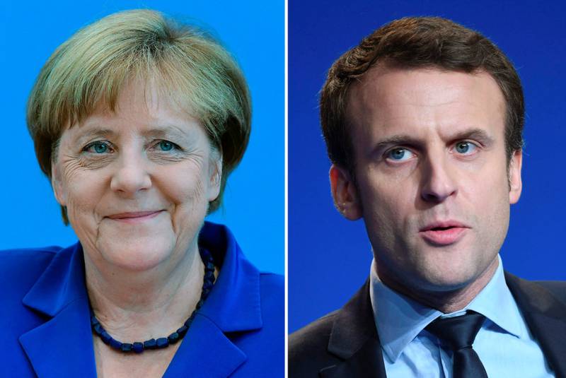 Angela Merkel uttalte at Emmanuel Macron vil være «en sterk president» etter deres uoffisielle møte.