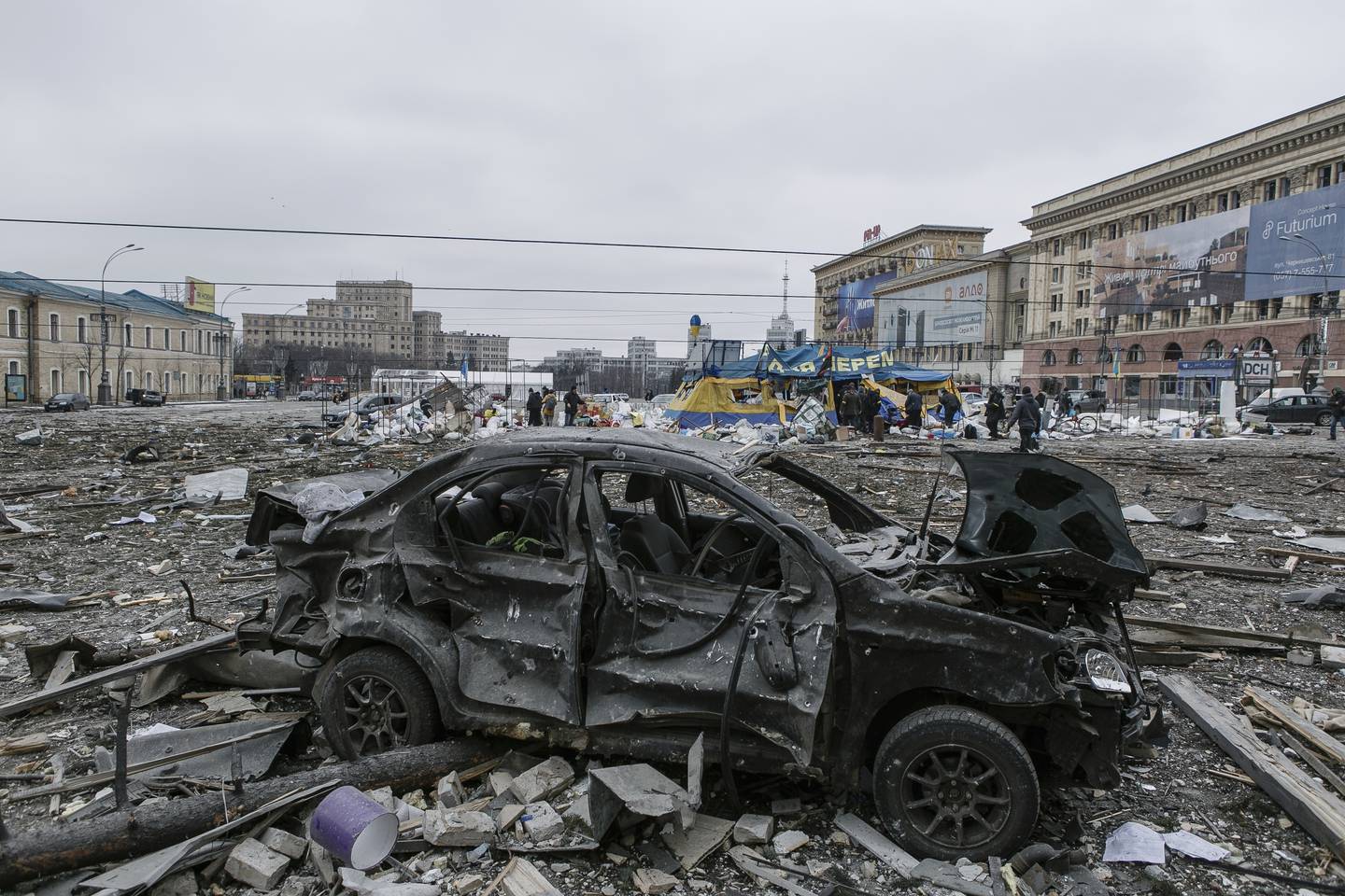 Russernes missilangrep mot Kharkiv har ført til enorme ødeleggelser i ukrainas nest største by.