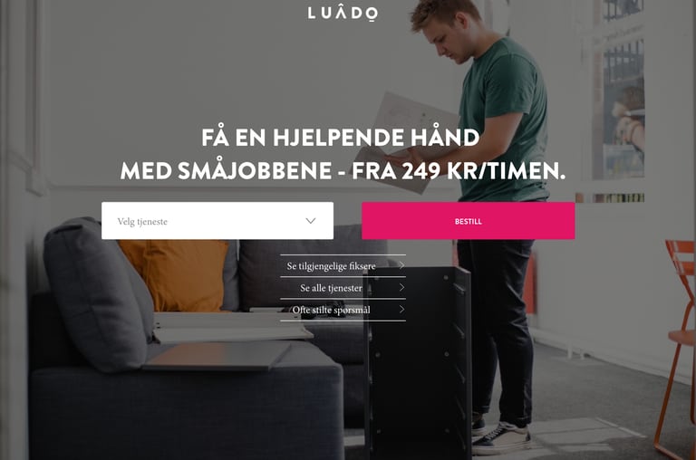 Slik ser plattformen ut for oss brukere. Luado-grunnlegger Jarle Naustvik bedyrer at selskapet ønsker å bygge på den norske modellen – ikke kjempe mot den.