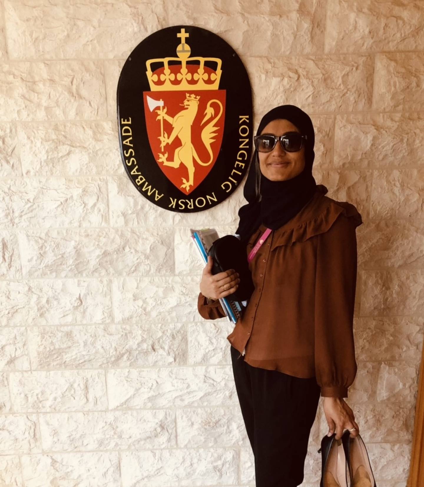 Sahfanas siste dag på jobb på den norske ambassaden i Jordan.