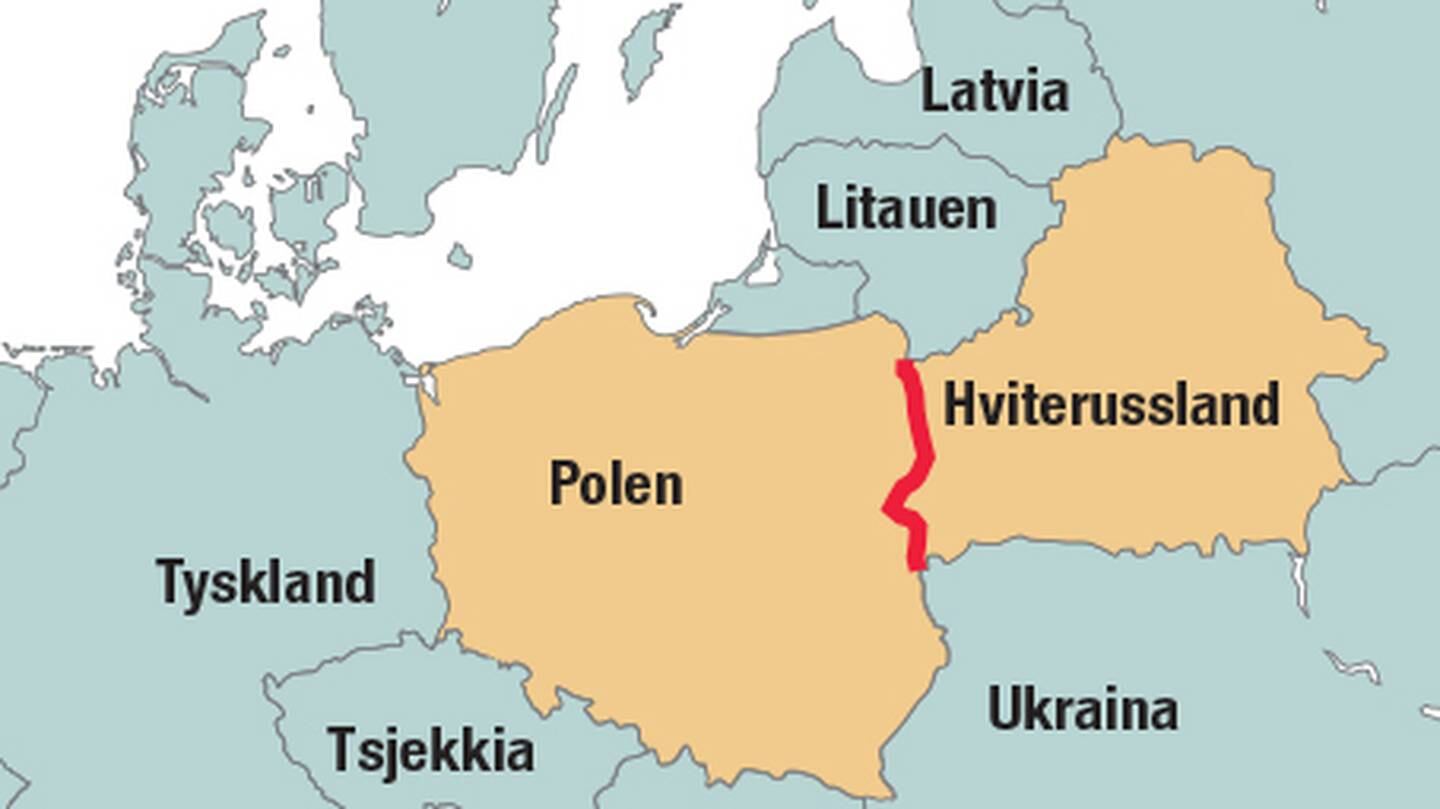 Grensen mellom Hviterussland og Polen er blitt arena for en storpolitisk tvist.