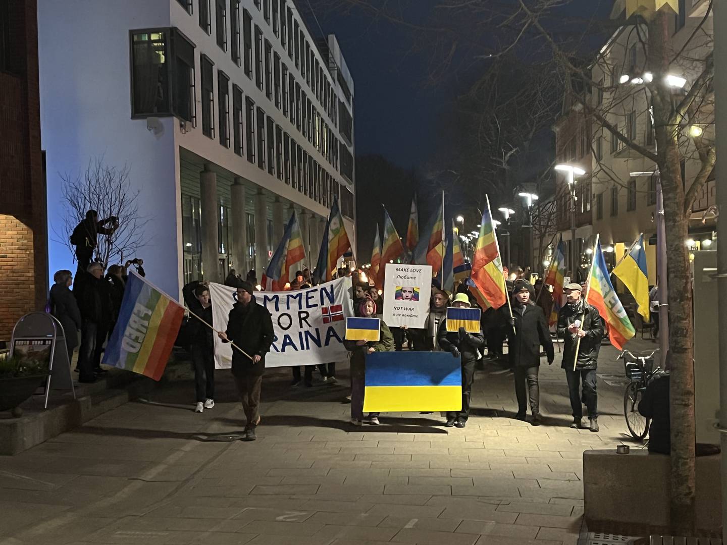 Fredsmarsj i Fredrikstad, for Ukraina