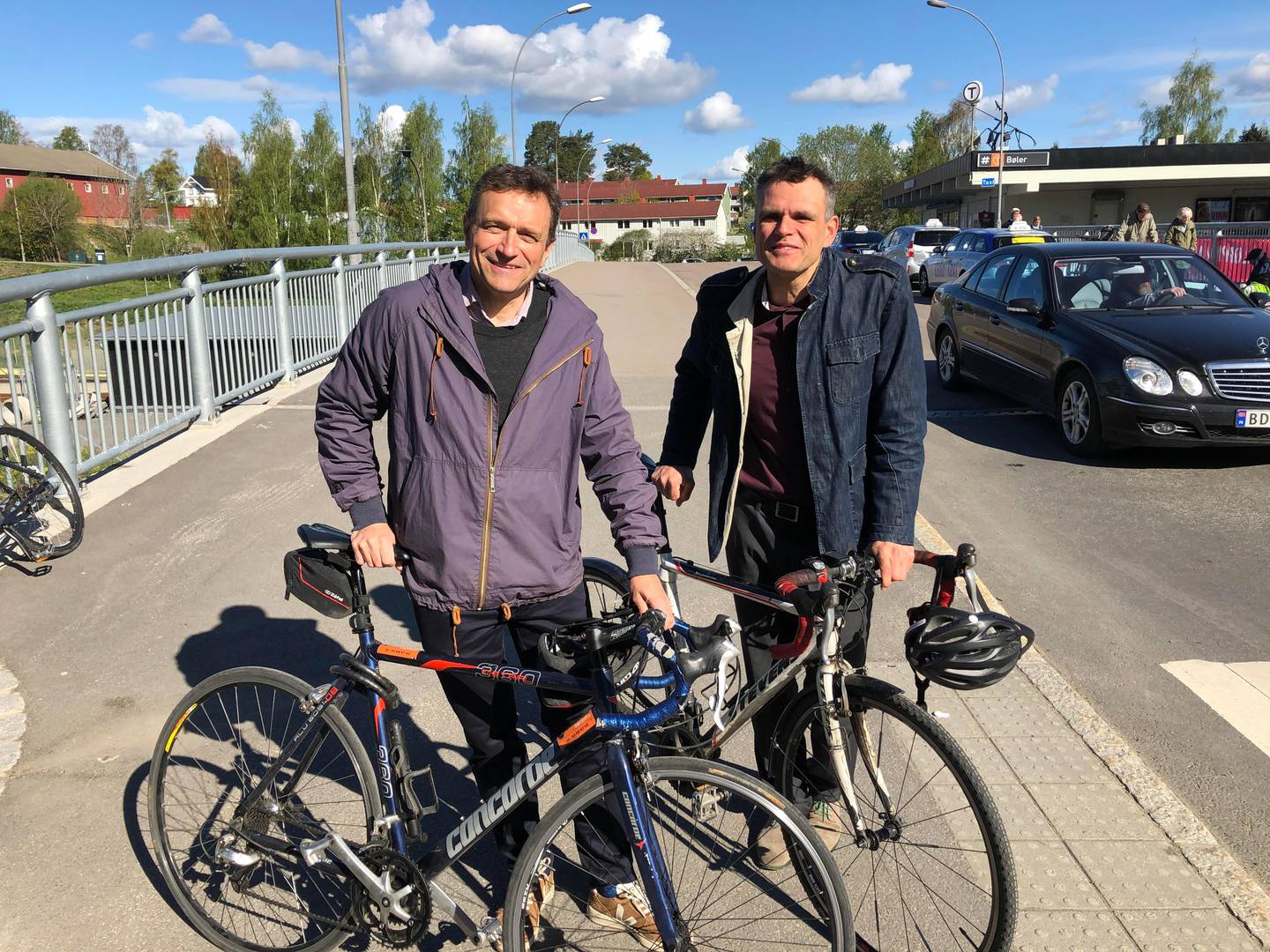 Arild Hermstad, byråd  (MDG)  (t.v) og Einar Wilhelmsen, leder av Oslo MDG. Foto: Tom Vestreng