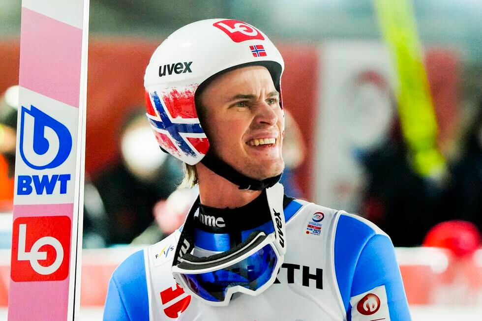Daniel-André Tande fra ski-VM i Oberstdorf i mars. Foto: Lise Åserud / NTB