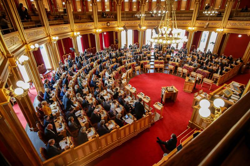 Oslo 20200526. 
Full sal når Stortinget behandler endringer i bioteknologiloven.
Foto: Vidar Ruud / NTB scanpix