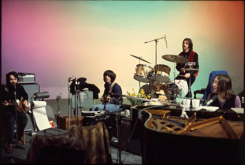 The Beatles i den kommende dokumentarfilmen «Get Back», om deres siste tid sammen. Foto: Walt Disney Studios/Apple Corps Ltd./Universal Music