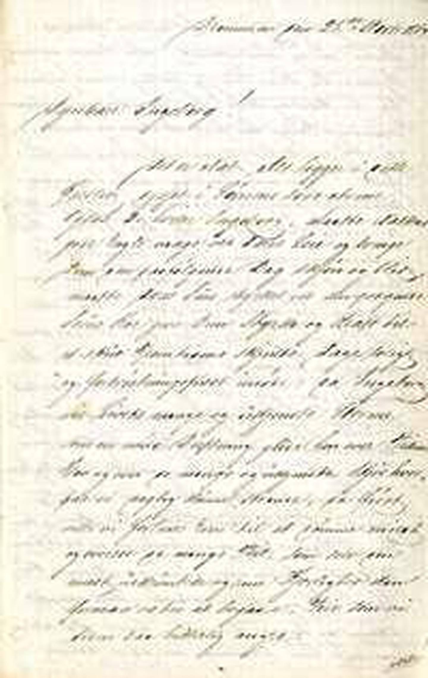 Første brev fra Oluf til Ingeborg er datert 28. november 1864, og her tar Oluf steget fullt ut og erklærer sin kjærlighet til Ingeborg.
