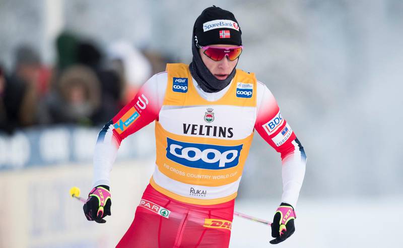 Ruka, Finland 20191201. 
Johannes Høsflot Klæbo  vinner under 15 km jaktstart  verdenscup i Ruka.
Foto: Terje Pedersen / NTB scanpix