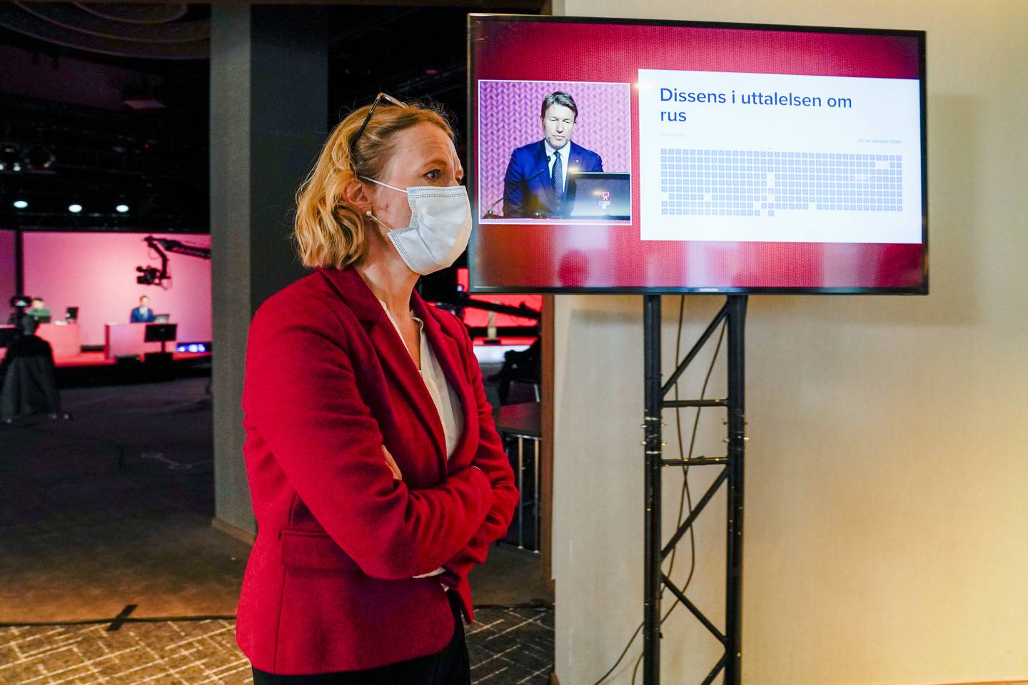 Anniken Huitfeldt under Arbeiderpartiets landsmøte denne uka.