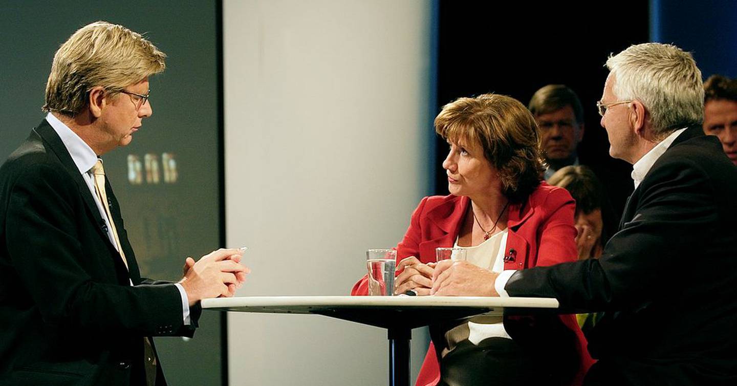 Som LO-leder ble Gerd-Liv Valla av VG utropt til Norges mektigste person, mektigere enn statsministeren. Her med Trygve Hegnar på TV 2s valgvake i 2005.

Foto: Sissel M. Rasmussen/FriFagbevegelse