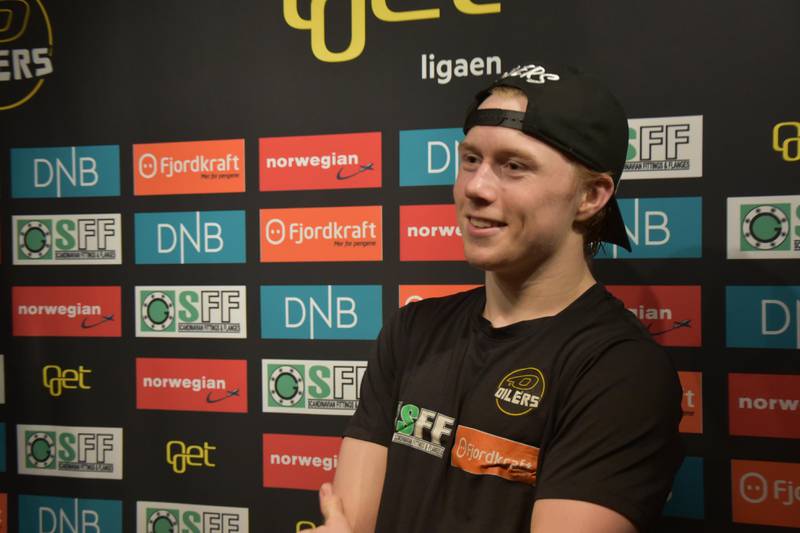 Her er André Bjelland Strandborg etter kampen mot Lillehammer. Foto: Kristoffer Knutsen