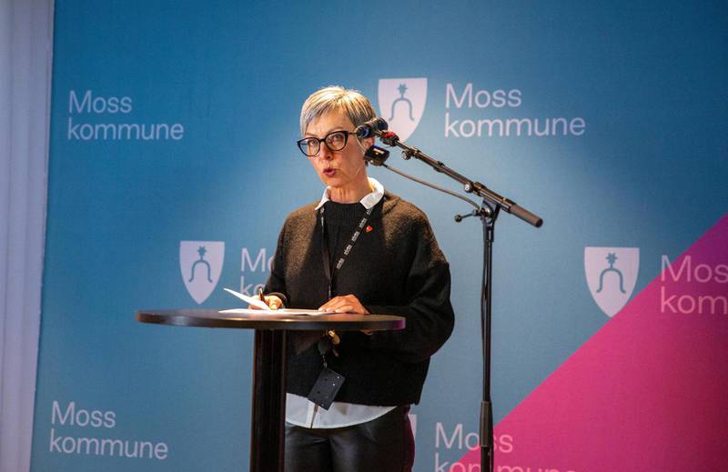 I 2020 ble Hanne Tollerud vant til å holde pressekonferanser om utviklingen av koronasmitten. Foto: Kenneth Stensrud