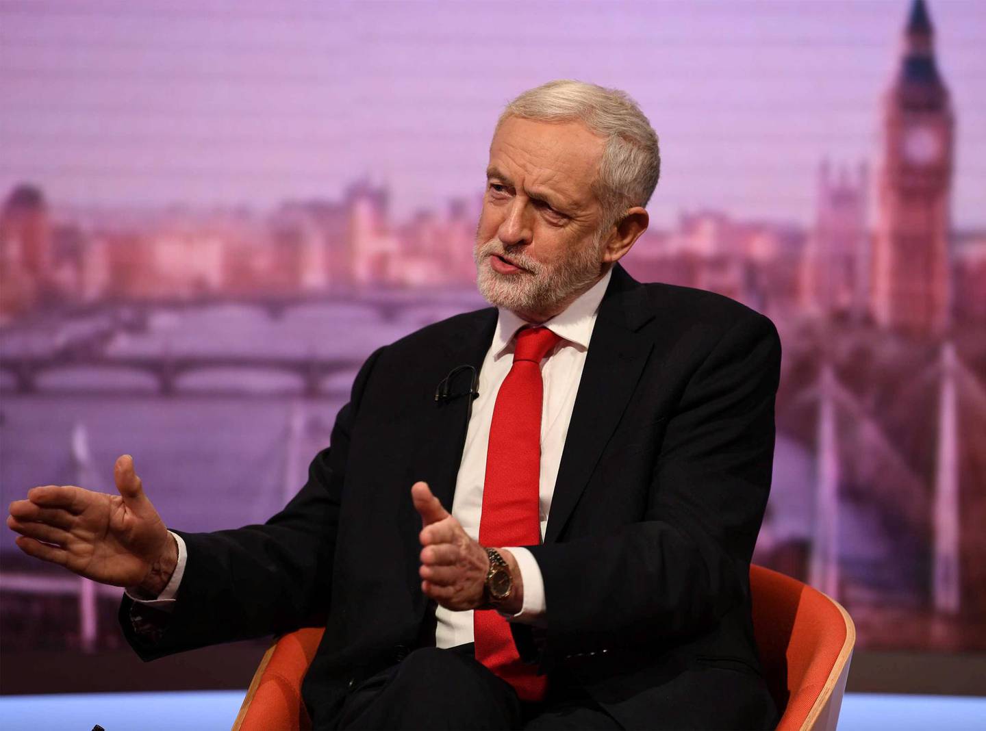 Britain's opposition Labour party leader Jeremy Corbyn appears on the BBC's Andrew Marr Show, in London, Britain January 13, 2019. Jeff Overs/BBC/Handout via REUTERS  THIS IMAGE HAS BEEN SUPPLIED BY A THIRD PARTY. NO RESALES. NO ARCHIVES