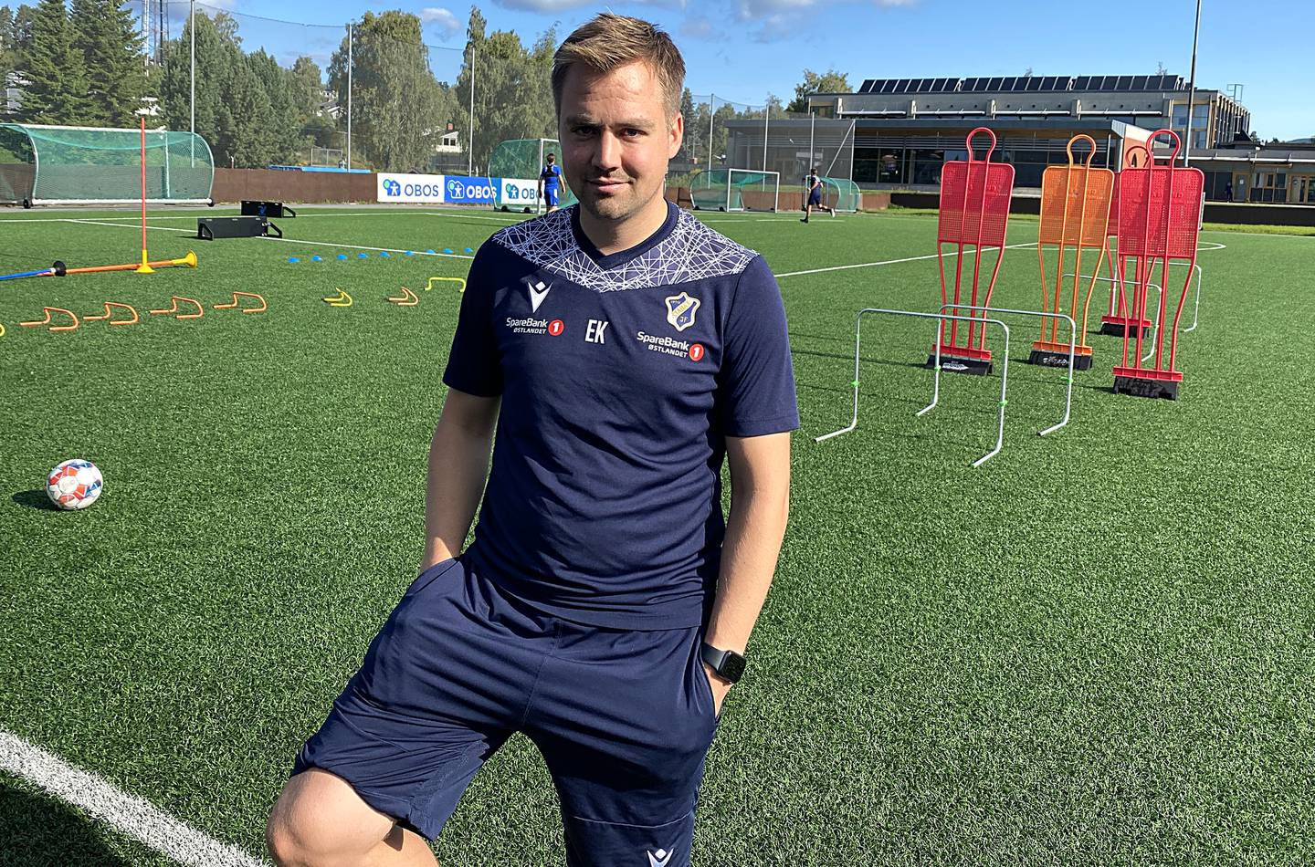 Stabæk-trener Eirik Kjønø på treningsbanen ved Nadderud.