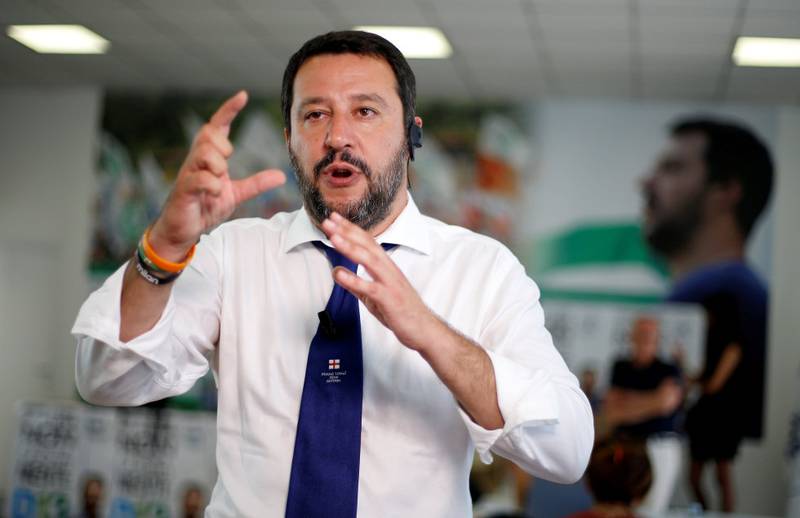 Matteo Salvini (44) fra det ytterliggående partiet Lega Nord.