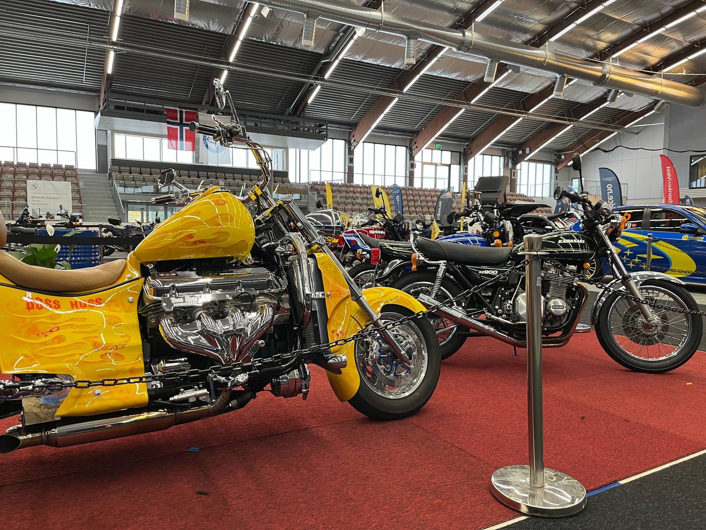 Motorsykler og firhjulinger har også fått plass på messegulvet under Autopia Expo, som først og fremst er en motormesse.