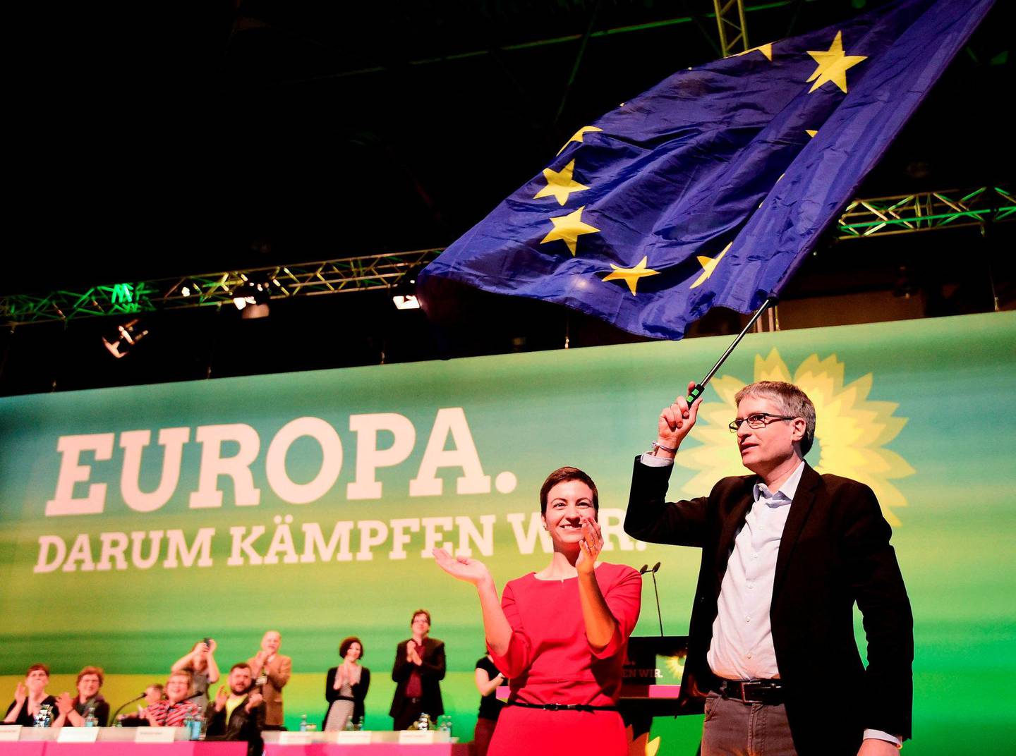 GRØNNE: Europas grønne partier, her fra Tyskland, håper på en oppsving i EU-valget. FOTO: NTB SCANPIX