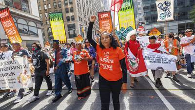 Klimaaktivister fylte Manhattan