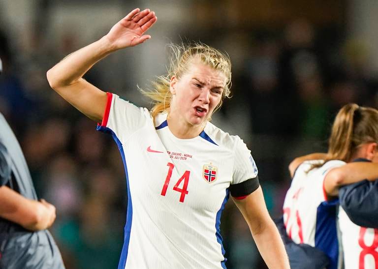 Ada Hegerberg etter kampen mellom New Zealand og Norge under VM i fotball 2023.