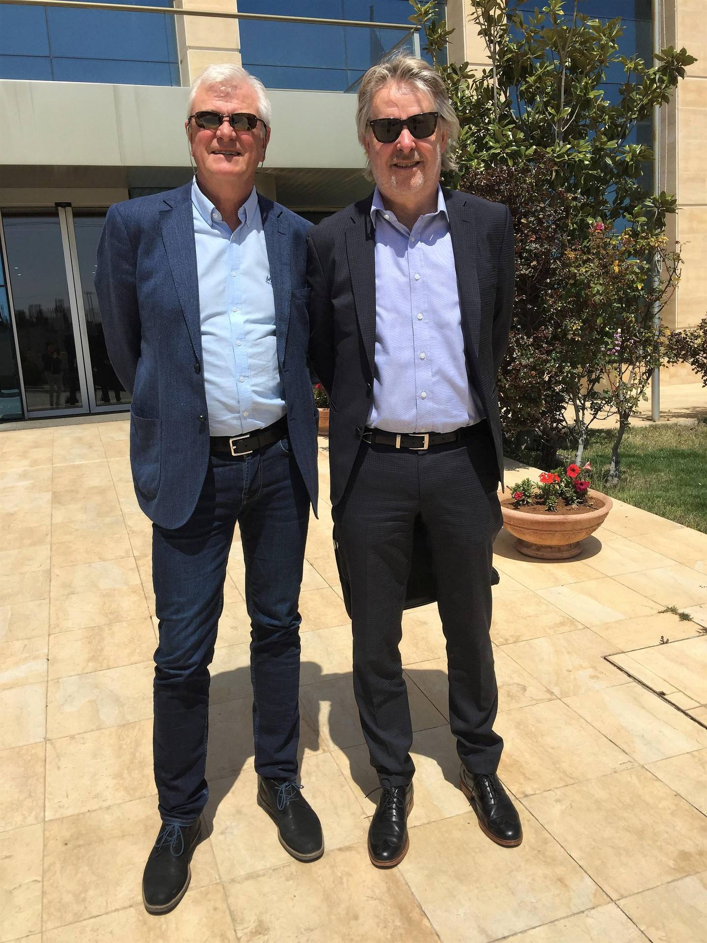 Frode Rekve sammen med tidligere VG-redaktør Torry Pedersen i forbindelse med et kurs de holdt sammen ved Jordan Media Institute.