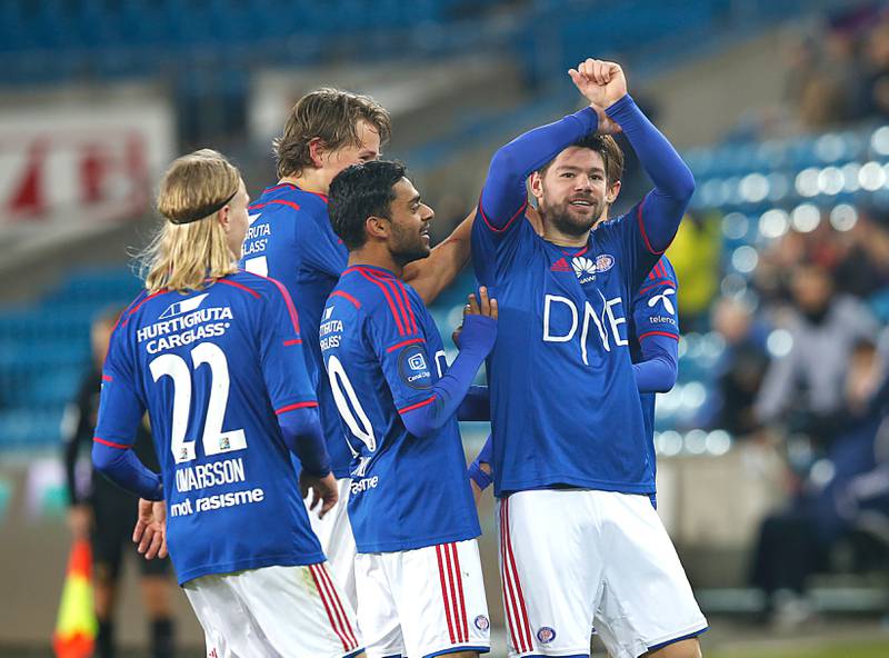 Vålerengas tre målscorere mot Sarpsborg. Fra venstre Elias Mar Omarsson, Ghayas Zahid og Daniel Fredheim Holm. FOTO: VIDAR RUUD/NTB SCANPIX
