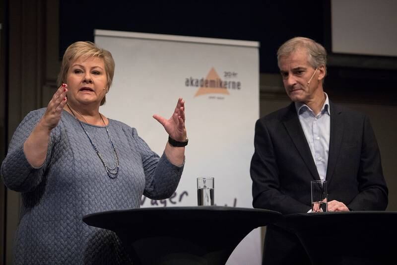 JOBB-RANGERING: Velgerne mener at statsminister    Erna Solberg gjør en veldig god jobb for Høyre. Ap-leder får ikke samme attest for sin jobb. FOTO: OLE BERG-RUSTEN/NTB SCANPIX