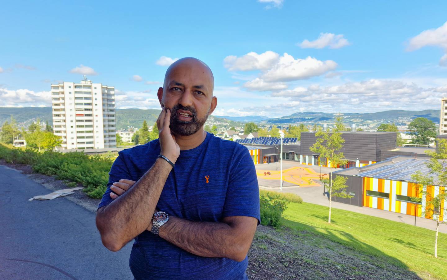 Sajid Mukhtar er ordførerkandidat for partiet Sentrum i Drammen.
