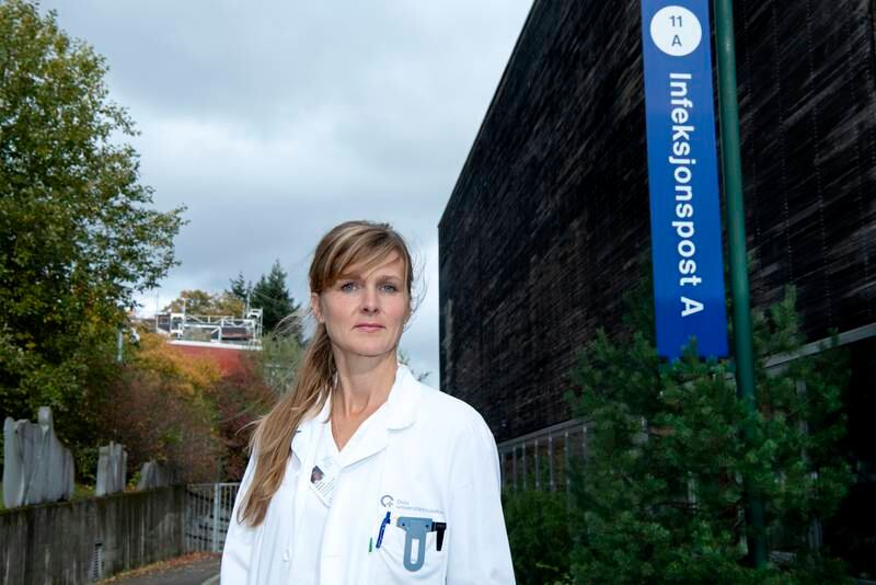 Overlege ved Ullevål sykehus Synne Jenum avbildet på jobb i fjor.