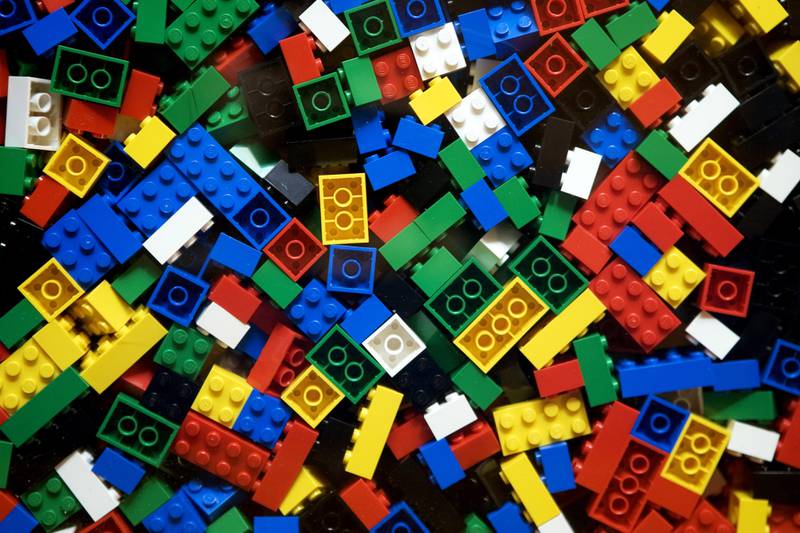 FILE - An undated photo from files showing pieces of Lego. Lego says its popular multi-colored toy blocks were in strong demand in the first half of the year, resulting in good growth in profits and revenue and an upbeat outlook for the full year. Net profit in the first six months of 2015 was up 30 percent at 3.6 billion kroner ($543 million) while sales grew to 14.1 billion kroner from 11.6 billion kroner a year earlier. (Thomas Borberg/Polfoto via AP, File) DENMARK OUT