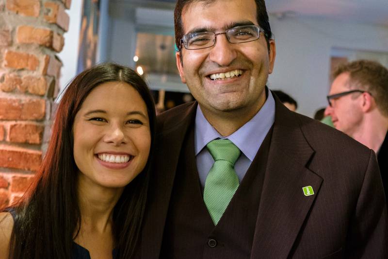 Miljøpartiet de Grønne. 1. kandidat Lan Marie Nguyen Berg og 3. kanditat og orførerkanditat i Oslo, Shoaib Sultan. FOTO: NTB SCANPIX