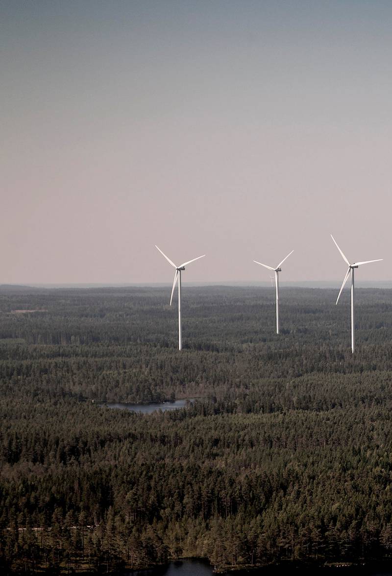RUVEnde: De 278 vindmøllene som skal bygges i Trøndelag, vil være identiske med  disse, som allerede produserer      strøm i Lemnhult i Sverige. Der har de nøyd seg med 32 vindmøller.FOTO: VESTAS WIND SYSTEMS