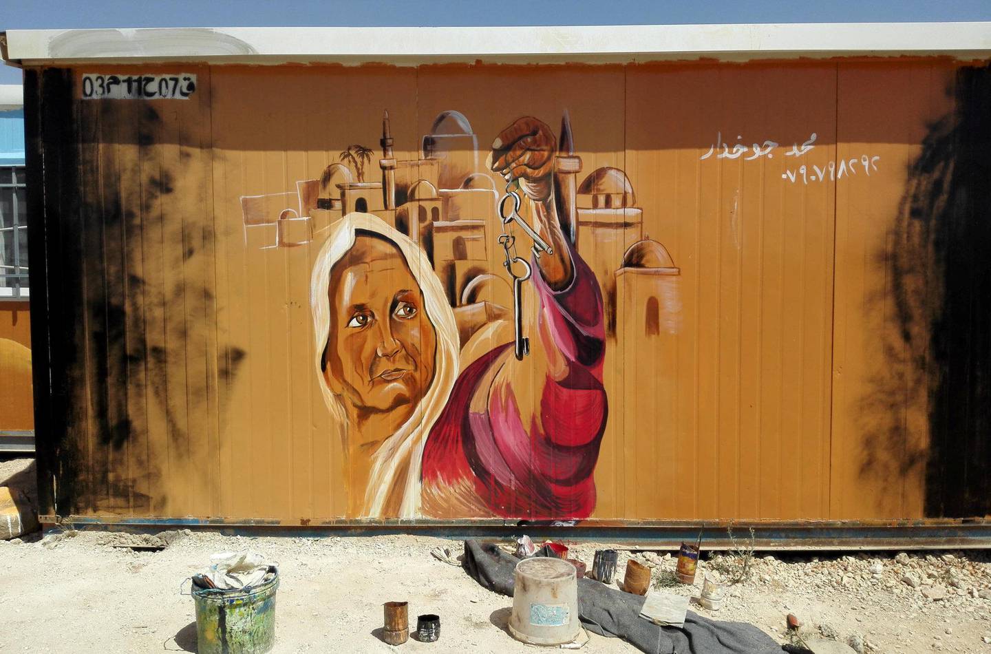 Maleriet av Mohammad Jokhadar er inspirert av prosjektet «Keys of hope», der hver nøkkel skal symbolisere én skjebne i Syria.