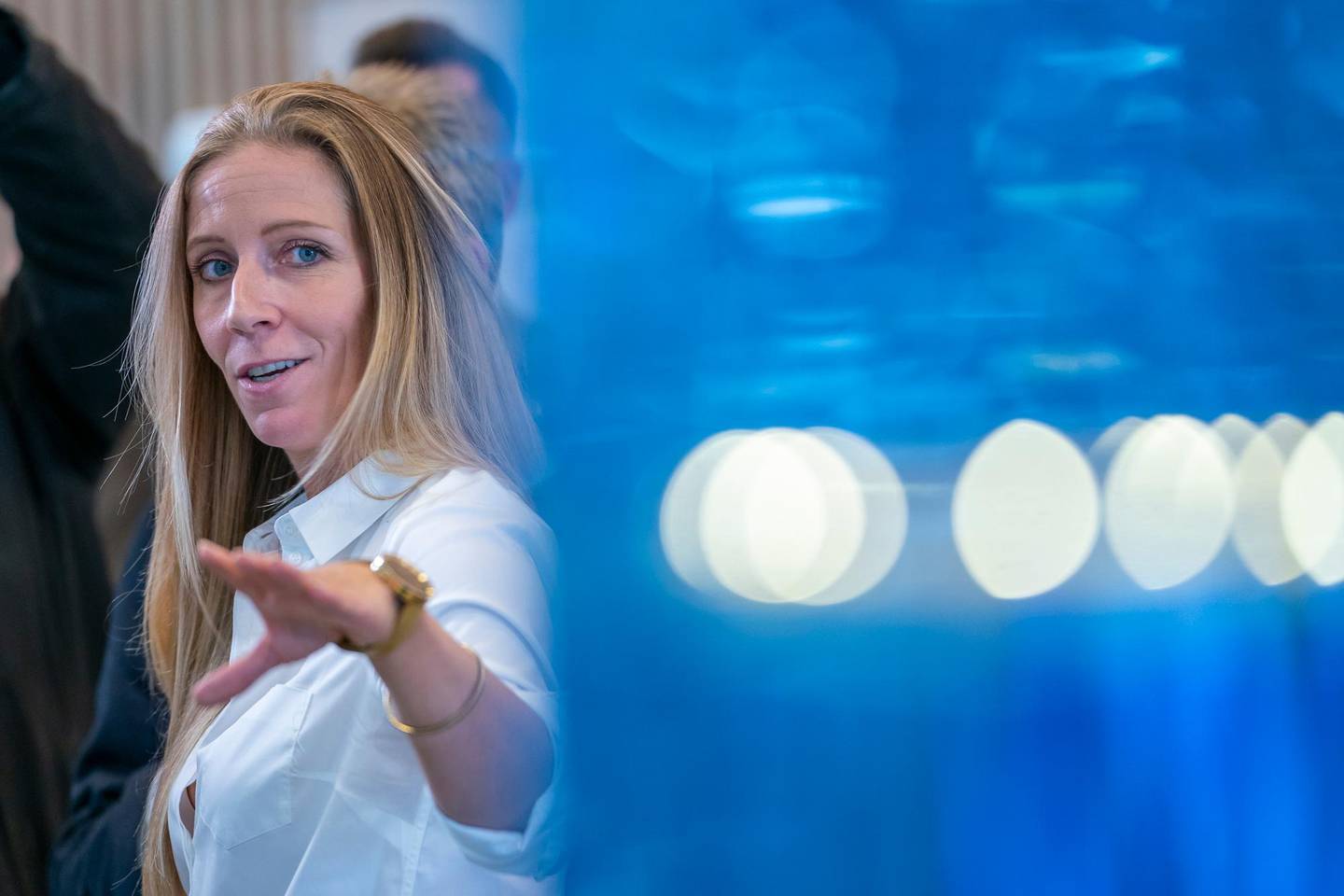 Fornebu  20181009.
Administrerende direktør Nina Jensen i REV Ocean under lanseringen av World Ocean Headquarters (WOH), et verdensledende havsenter, på Fornebu. 
Foto: Heiko Junge / NTB scanpix