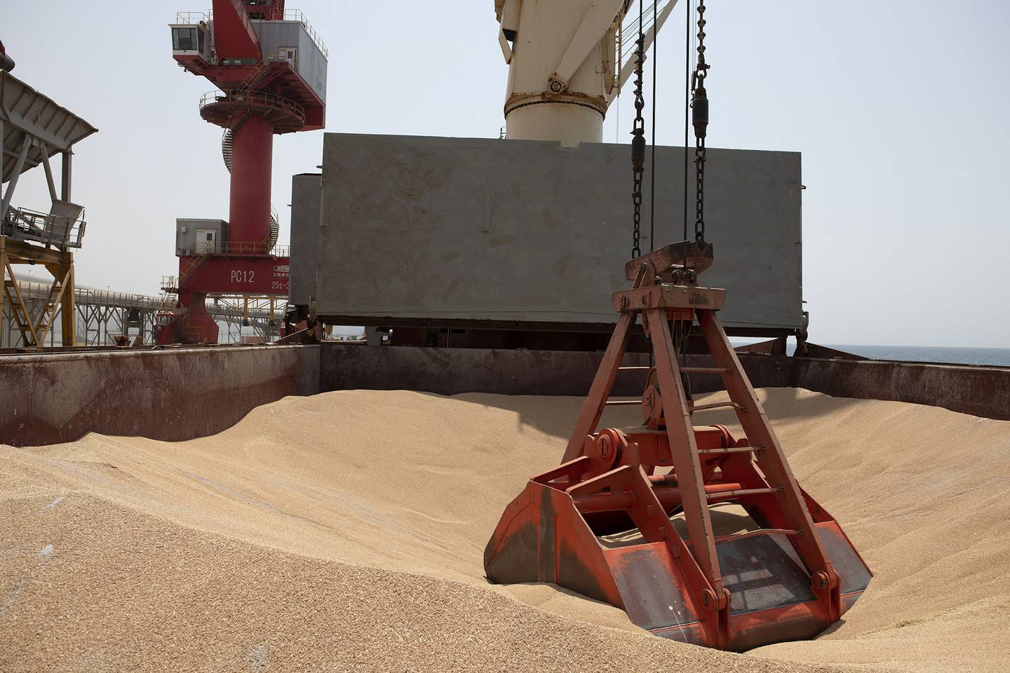 Et skip lastet med hvete fra Ukraina ankom havna i Djibouti 30. august.